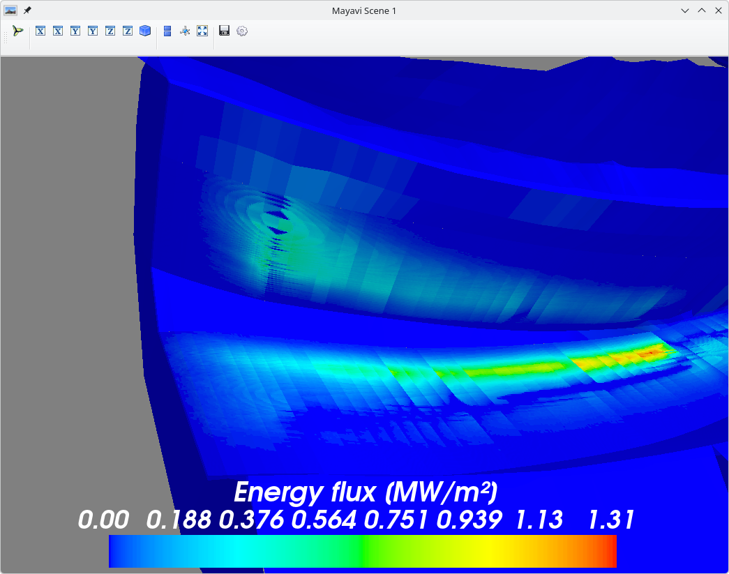 screenshot of the 3D divertor plot